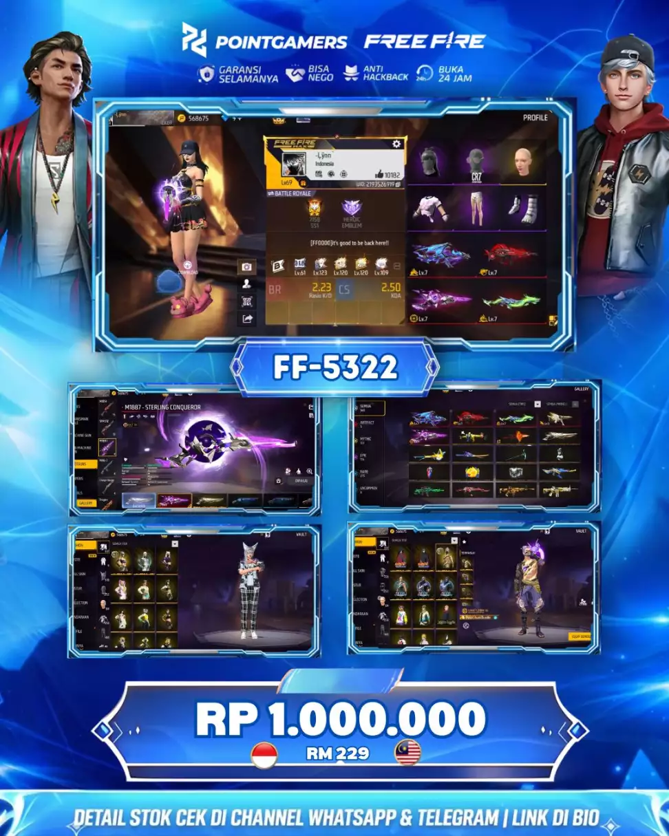 FF-5322 - EVO : ADA 5, MAX 4, SG2 : 4 RASA EVO, GURUN, MAMBA, PELURU SUCI