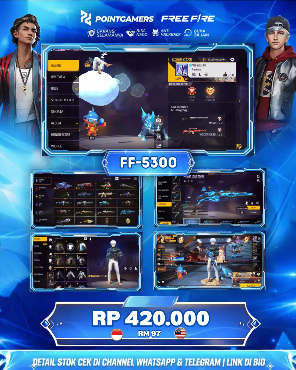 FF-5300 - 2 EVO MAX 1, SG2 AQUA 2RASA