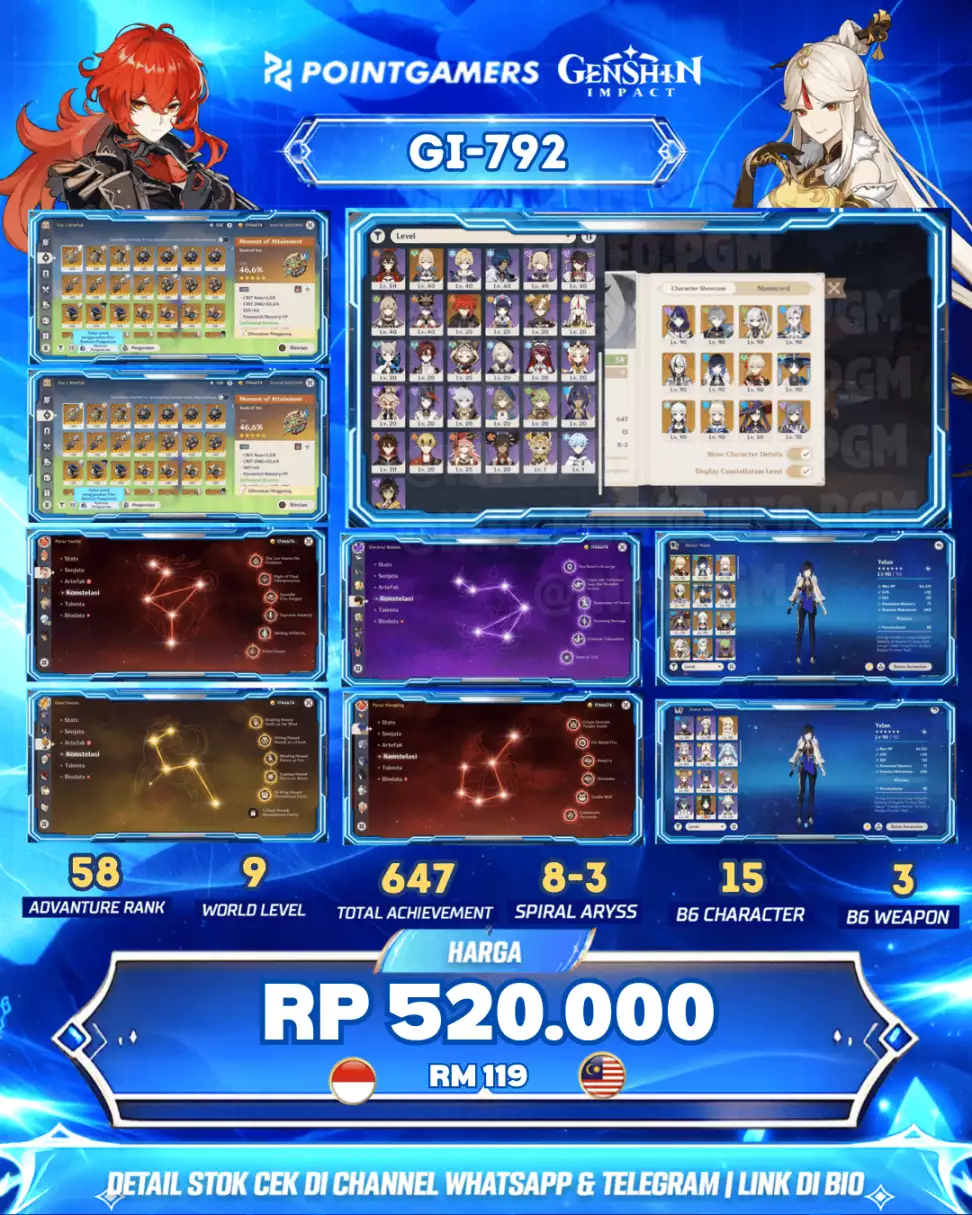 BUNDLE GENSHIN 5 STAR 3