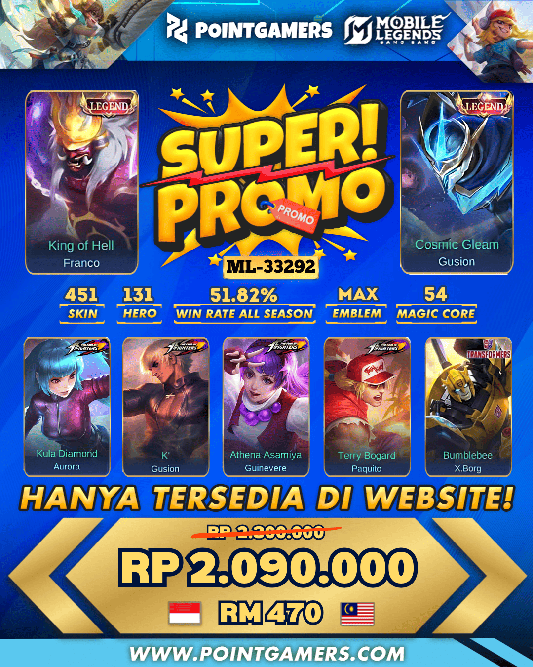 PROMO FRANCO LEGEND, GUSION LEGEND 1