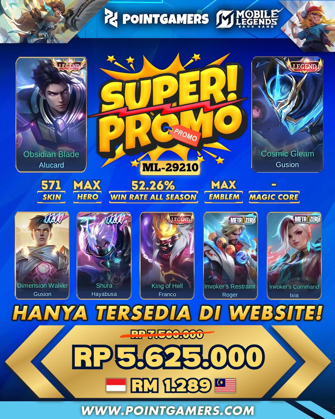 PROMO ALUCARD LEGEND, GUSION LEGEND 1