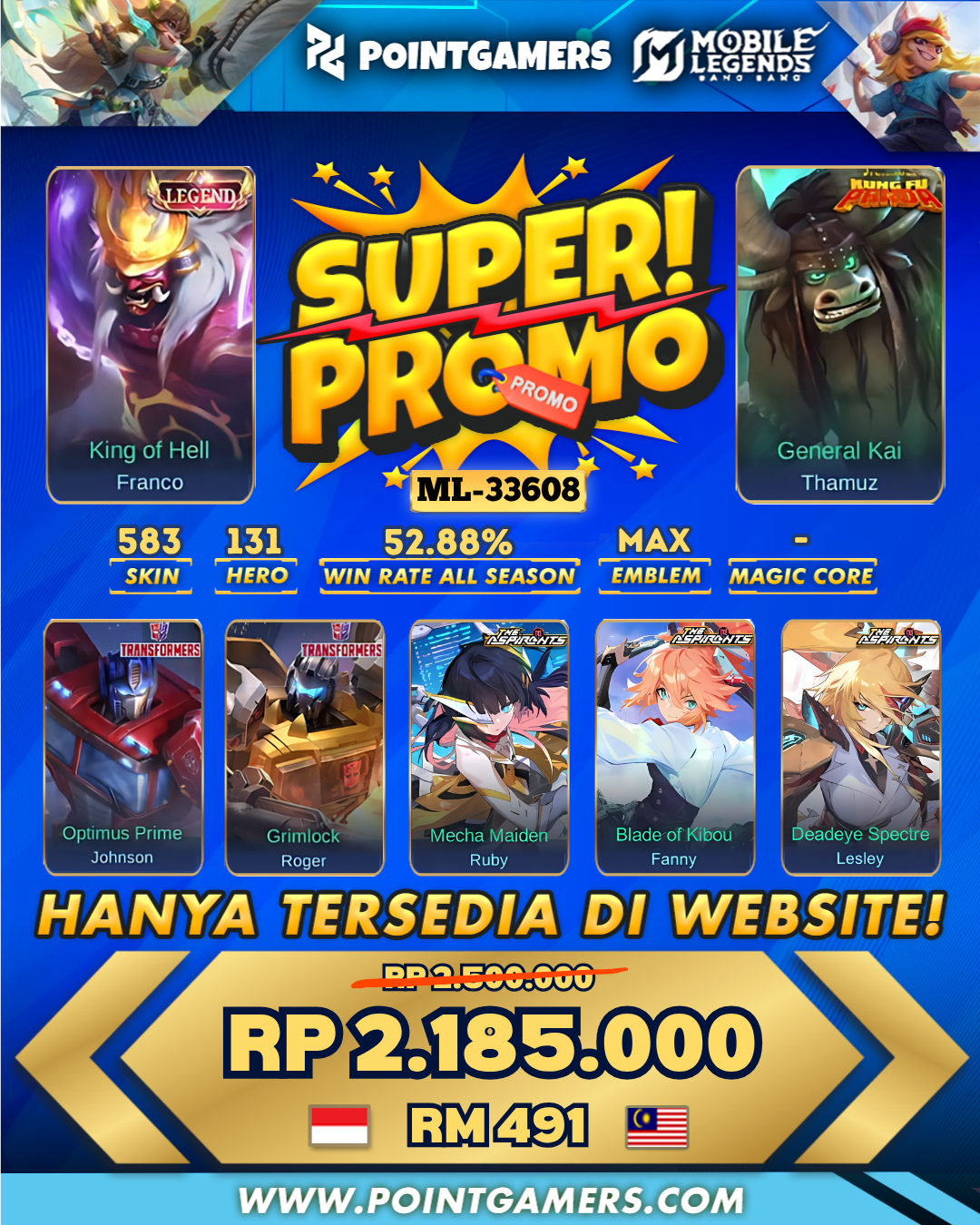 PROMO FRANCO LEGEND, JOHNSON TRANSFORMER 1