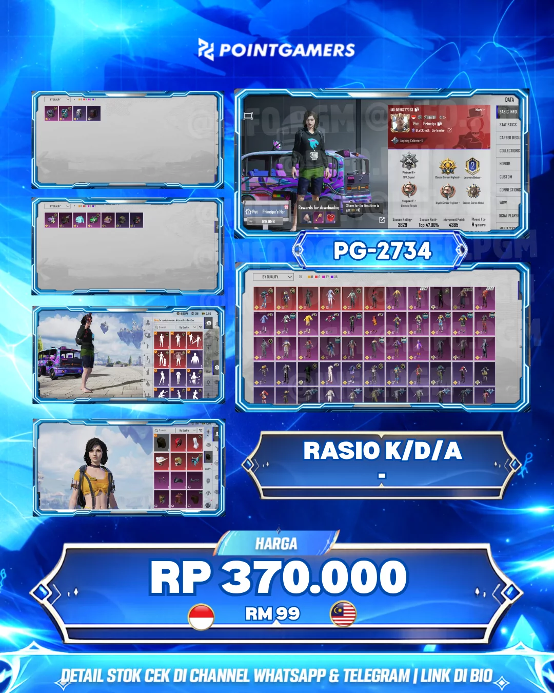 MP5K RETRO PIXEL + LEVEL 1, PP-19 BIZON NIGHTSCAPE GLADIATOR + LEVEL 3(MAX) 1