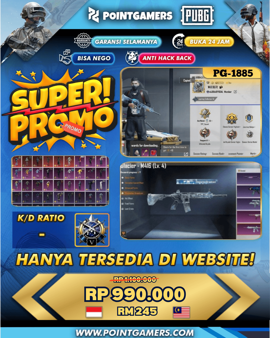 PROMO M4 GLACIER LV 4, M16 BLOOD & BONES LV 1 1