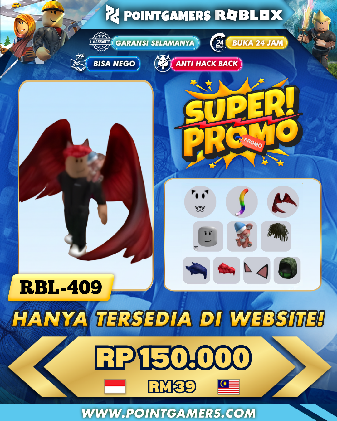 PROMO CRIMSON WINGS, RAINBOW CAT TAIL 1